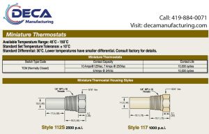 Miniature Overtemperature Specs